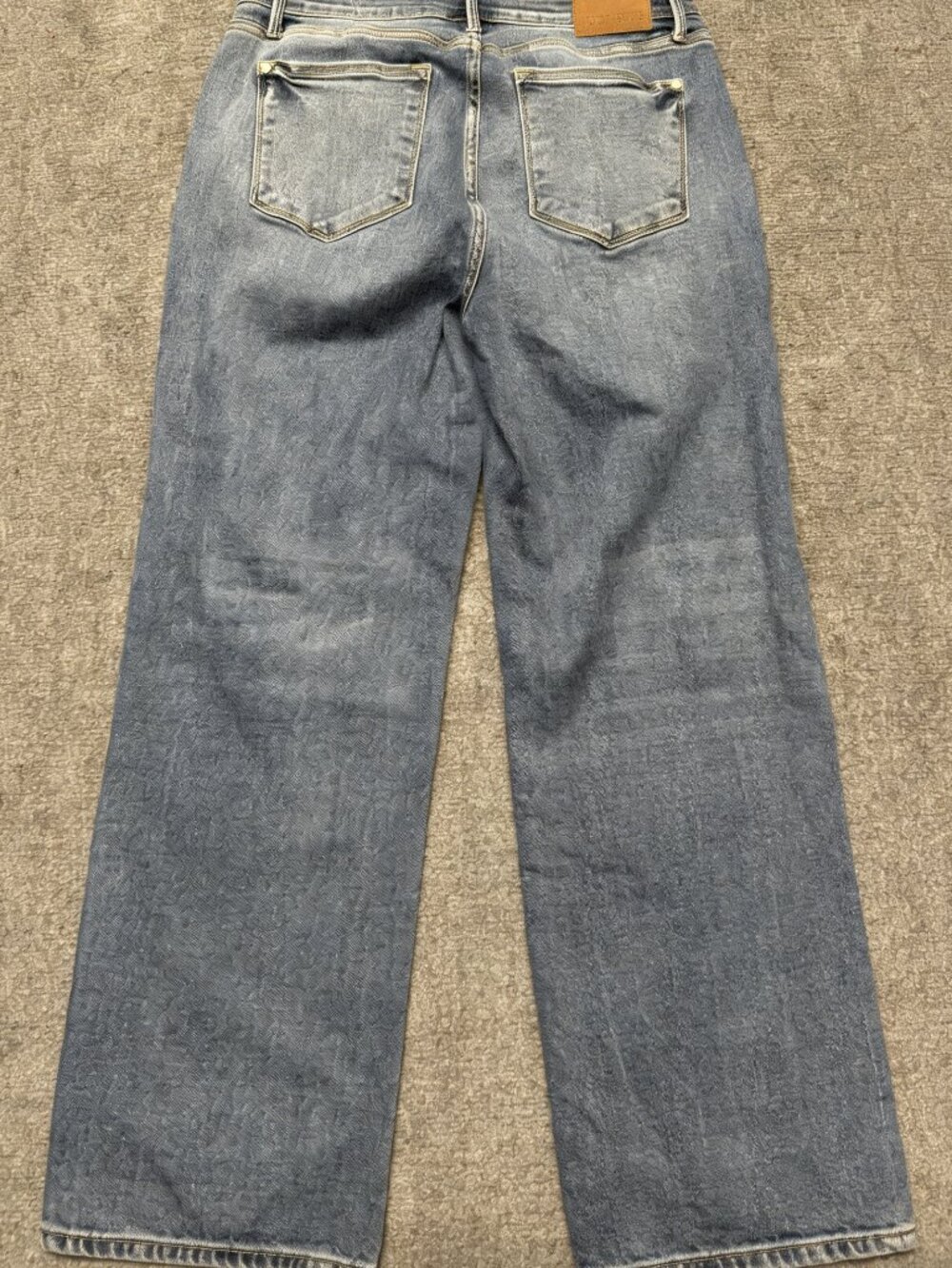 Judy Blue Jeans Womens 15/32 Blue Wide Leg Mid Rise Baggy Hemmed (32x28) - Picture 3 of 4